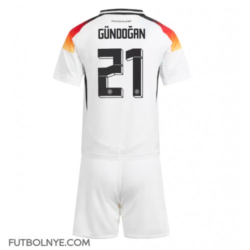 Camiseta Alemania Ilkay Gundogan #21 Primera Equipación para niños Eurocopa 2024 manga corta (+ pantalones cortos)